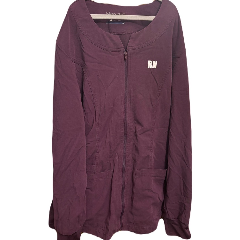 Marvella Women’s RN Purple Zip-Up Scrub Jacket